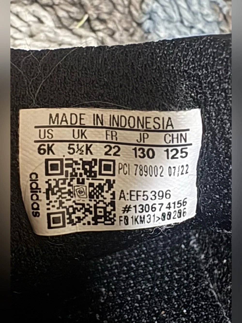 adidas size 6k